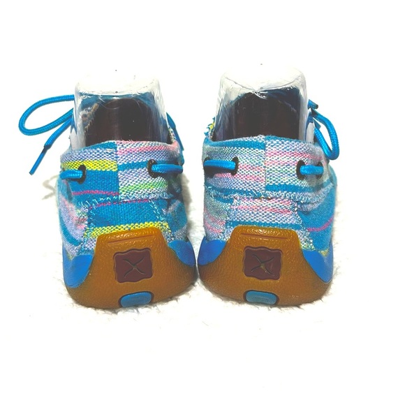 NEW Women’s Twisted X Boots‎ Fabric Driving Moccasins Shoes Turquoise Lace Up  9 - Picture 5 of 7